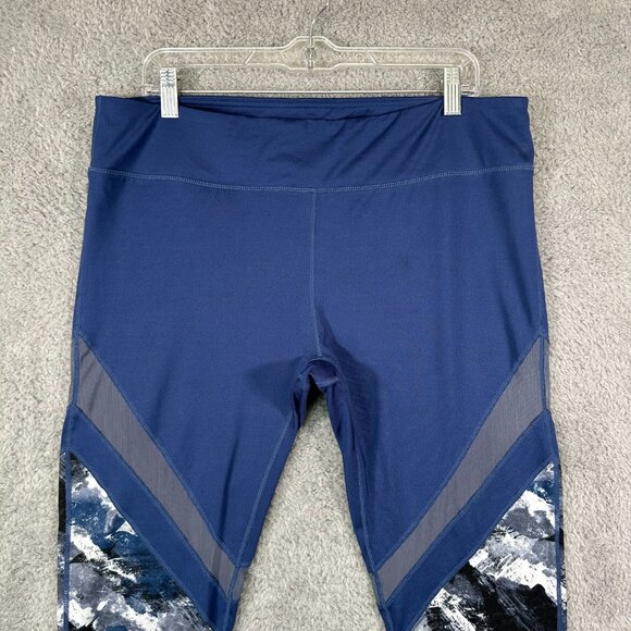 JustFab Active Legging Capri Style Dark Navy XXL Stretchy - Picture 3 of 12